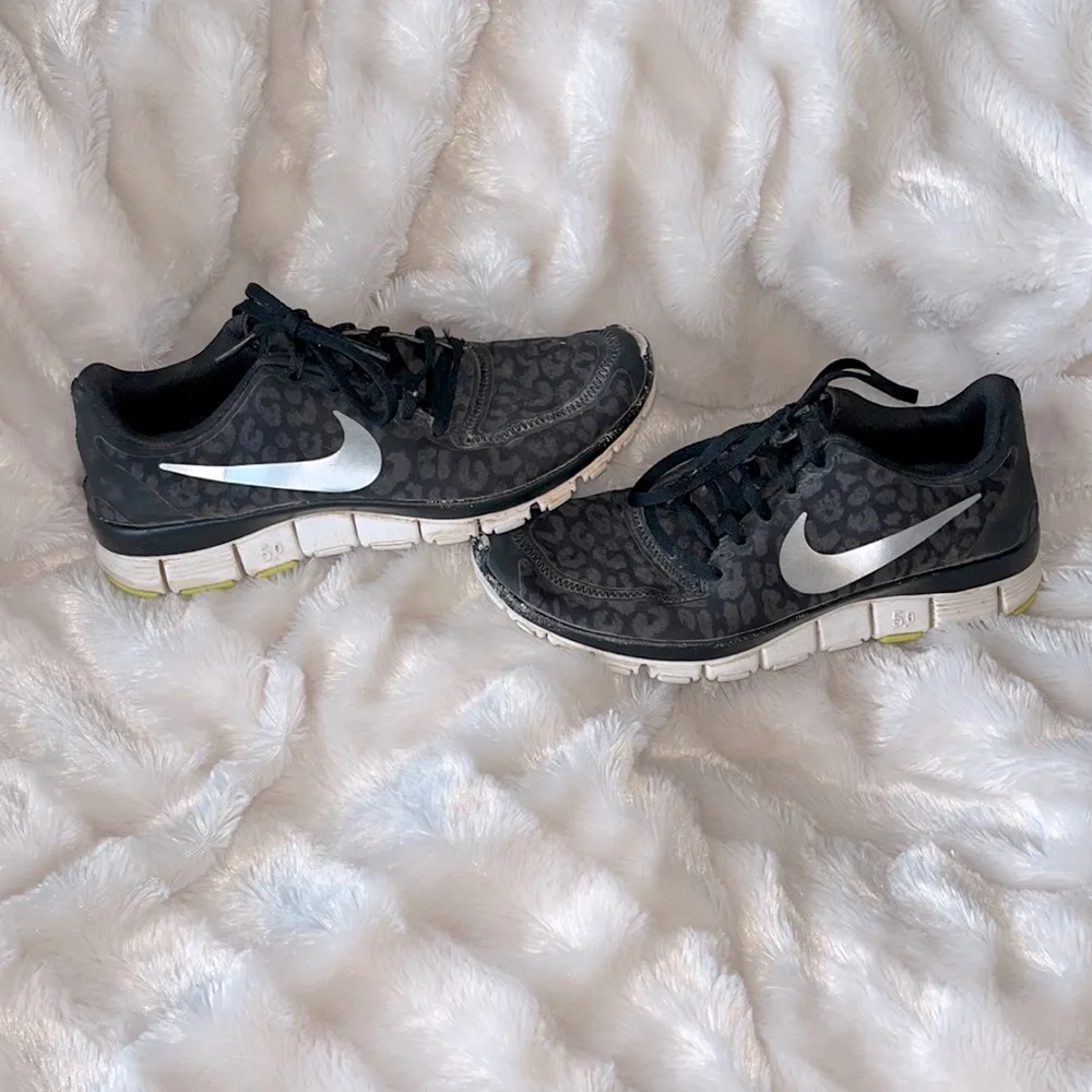 Nike Free 5.0 Black Cheetah Leopard Print